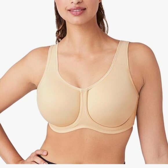 NWT Wacoal Women's Full Support Underwire Sport Bra, nude, 36DDD - Picture 1 of 7